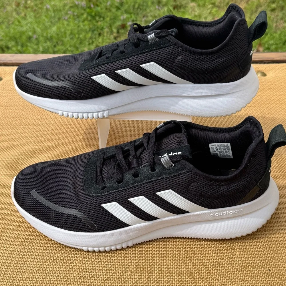 Adidas Cloudfoam Running Shoes Men’s 11.5 Black White GW2396 Athletic Sneaker